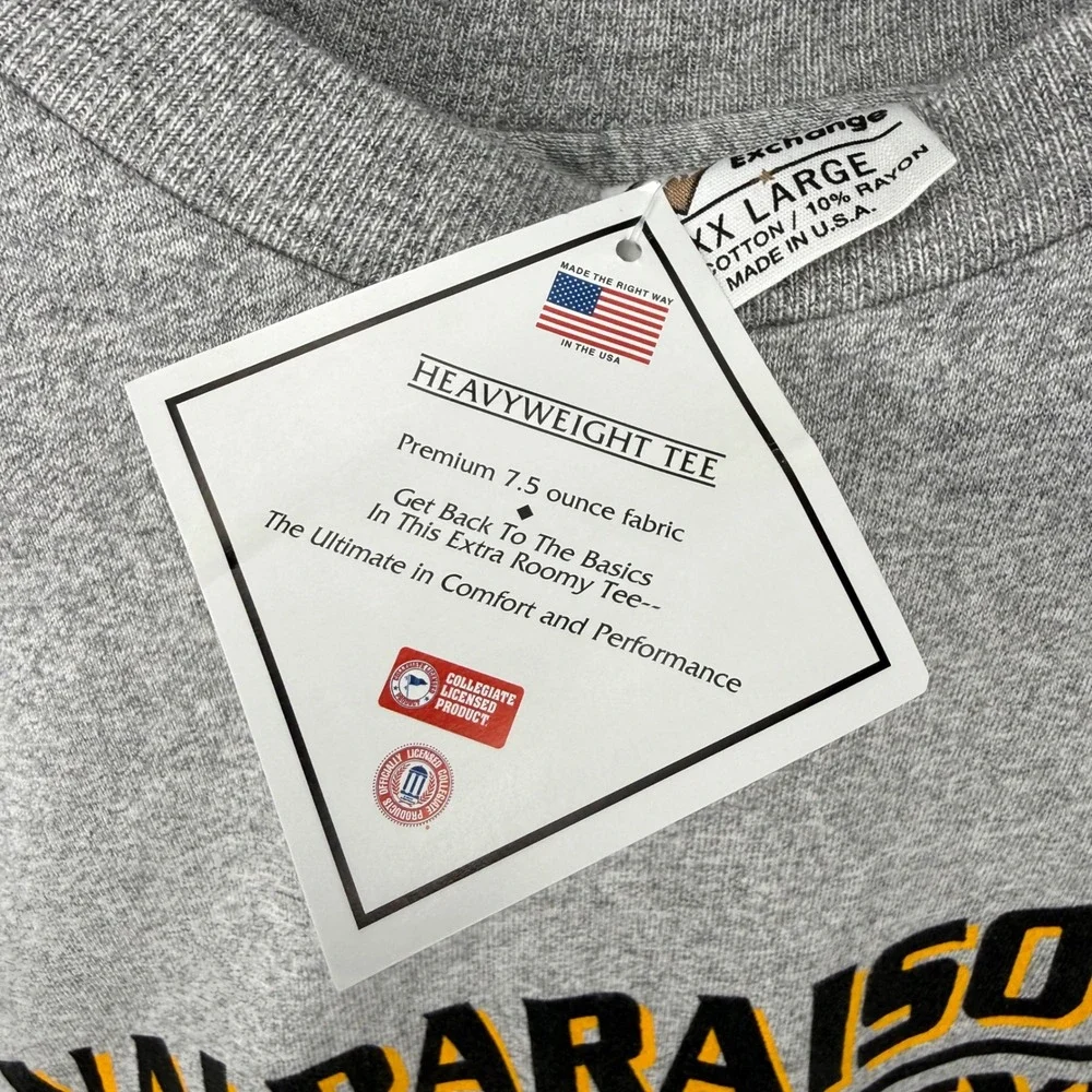 Vintage Valparaiso Crusaders Volleyball T-Shirt XXL Gray The Cotton Exchange NWT